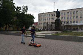 Территория у памятника Кирову обследована на наличие пустот