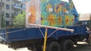 Демонтаж незаконно установленных гаражей и киосков на территории Трусовского района.