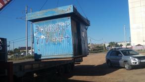 Демонтаж незаконно установленных гаражей и киосков на территории Трусовского района.