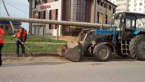 Санитарная уборка Трусовского района г. Астрахани.