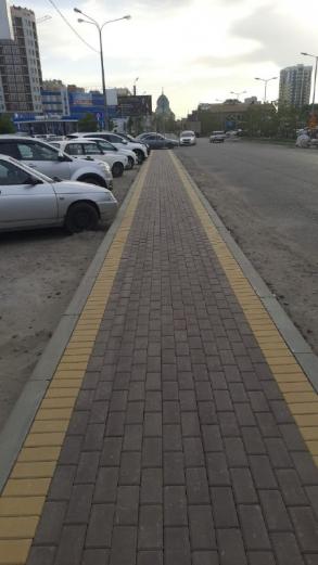 Обустройство тротуаров на улице Бакинской выполнено на 60%