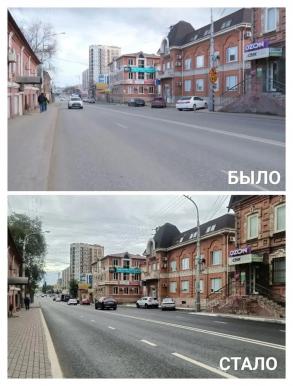 На улице Боевой нанесли разметку