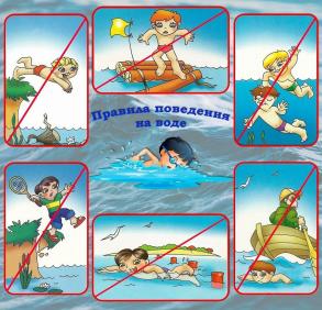 Правила поведения детей на водоемах