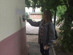В Астрахани продолжают борьбу с надписями наркотической направленности
