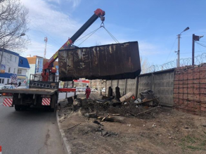 Комсомольскую набережную полностью освободили от незаконных гаражей