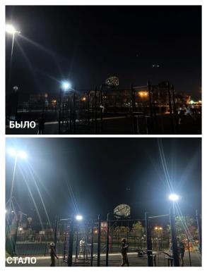 На общественных пространствах Астрахани обновляют освещение