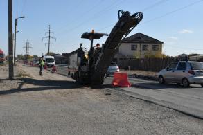 На Фунтовском шоссе ведутся ремонтные работы