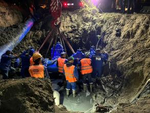 Подача воды в левобережье возобновляется