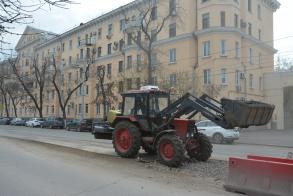 На следующей неделе начнутся работы по восстановлению дорожного полотна на площади Ленина