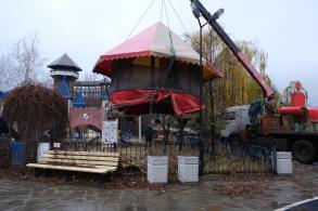 В парке «Планета» демонтируют незаконные объекты