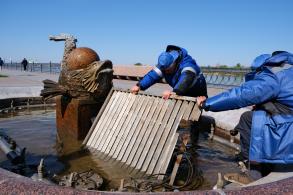 Фонтаны в Астрахани готовят к запуску