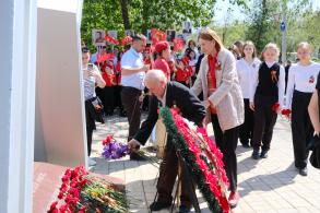 Трусовчане отметили приближающийся День Победы митингом и концертом