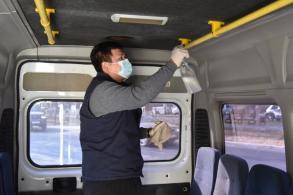 В Астрахани общественный транспорт дезинфицируют ежедневно