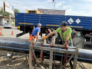 В Астрахани продолжается масштабная замена напорного коллектора в Советском районе
