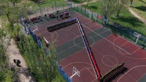 В школе №8 прошёл патриотический флешмоб «Za мир, Za Победу!»