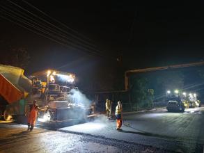 На улице Марфинской заменили асфальт