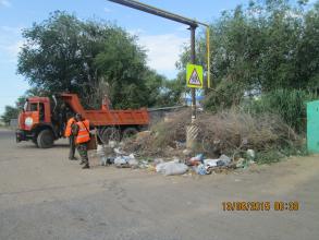 Санитарная уборка Трусовского района г. Астрахани.