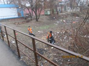 Санитарная уборка Трусовского района г. Астрахани.