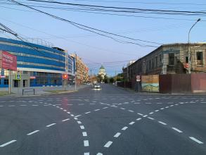 На улицах Боевой, Адмиралтейской и Аэропортовском шоссе обновили разметку