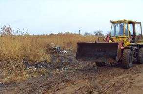 Санитарная уборка Трусовского района.