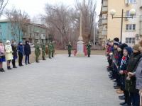 Возложение венков на территории Трусовского района.