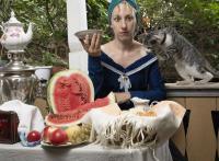 Оммаж на картину Б. Кустодиева «Купчиха за чаем»