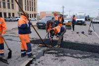 На улице 1-й Виноградной обустраивают искусственные неровности