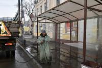 Помывка фасадов на Адмиралтейской продолжается