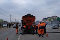 На улице 1-й Виноградной обустраивают искусственные неровности