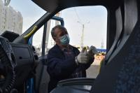 В Астрахани общественный транспорт дезинфицируют ежедневно