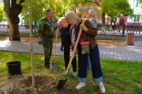 В День пожилого человека в Братском саду высадили деревья