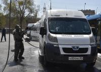 В Астрахани усилили работу по дезинфекции транспорта