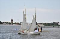 Морской парад в Санкт-Петербурге открыл корабль Каспийской флотилии