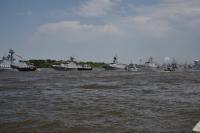 Морской парад в Санкт-Петербурге открыл корабль Каспийской флотилии
