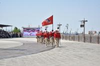 Морской парад в Санкт-Петербурге открыл корабль Каспийской флотилии