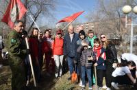 В Астрахани высадили Крымскую аллею