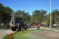 В сквере Дзержинского начали ремонт