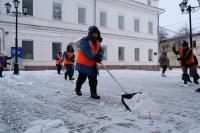 С улиц и из парков Астрахани с начала недели вывезли около 1,9 тысячи кубометров снега