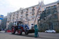 В Астрахани высадили около 500 крупномерных деревьев 