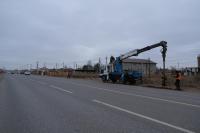 На улице 1-ой Виноградной приступили к обустройству линии освещения