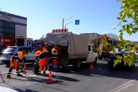 На Красной Набережной отремонтировали покрытие проезжей части