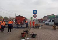 На улице 1-й Виноградной обустраивают искусственные неровности