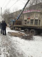 Демонтаж незаконно размещенного объекта по ул. Красноармейская, 35