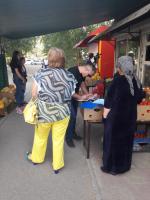 Проведены рейдовые мероприятия, направленные на выявление и ликвидацию несанкционированной торговли на территории микрорайона им. Бабаевского.