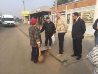 Выездное совещание по вопросу санитарного состояния конечной остановки микр. "Военный Городок"