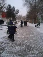 На территории района проводятся работы по зачистке от снега