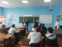 Проведено мероприятие с учащимися 9-11 классов в рамках акции "Образование. Здоровье. Безопасность"