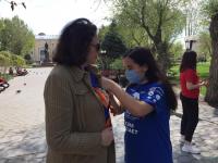 Астраханцам раздали 2000 георгиевских ленточек