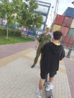 Межведомственное рейдовое мероприятие по набережной реки Волги совместно с представителями ГБУ АО «Центр военно-патриотического воспитания, казачества и подготовки населения к военной службе».