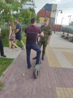 Межведомственное рейдовое мероприятие по набережной реки Волги совместно с представителями ГБУ АО «Центр военно-патриотического воспитания, казачества и подготовки населения к военной службе».